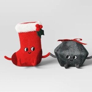 Felt Stocking and Coal Christmas Figurine Set - Wondershop